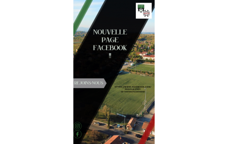 Nouvelle page Facebook