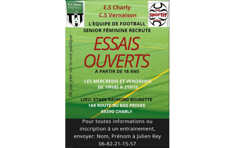 Essais sénior féminine !