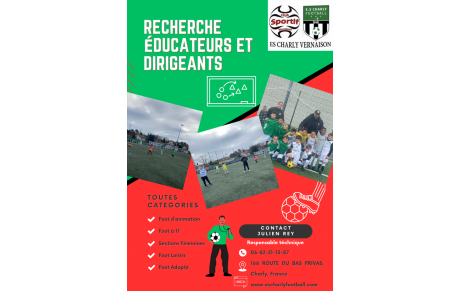 Recherche éducateurs et dirigeants !